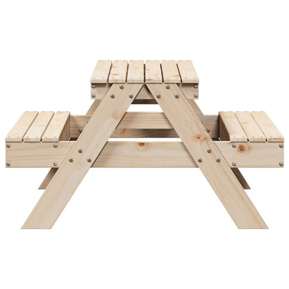 vidaXL Picnic Table for Kids 88x97x52 cm Solid Wood Pine - Brown