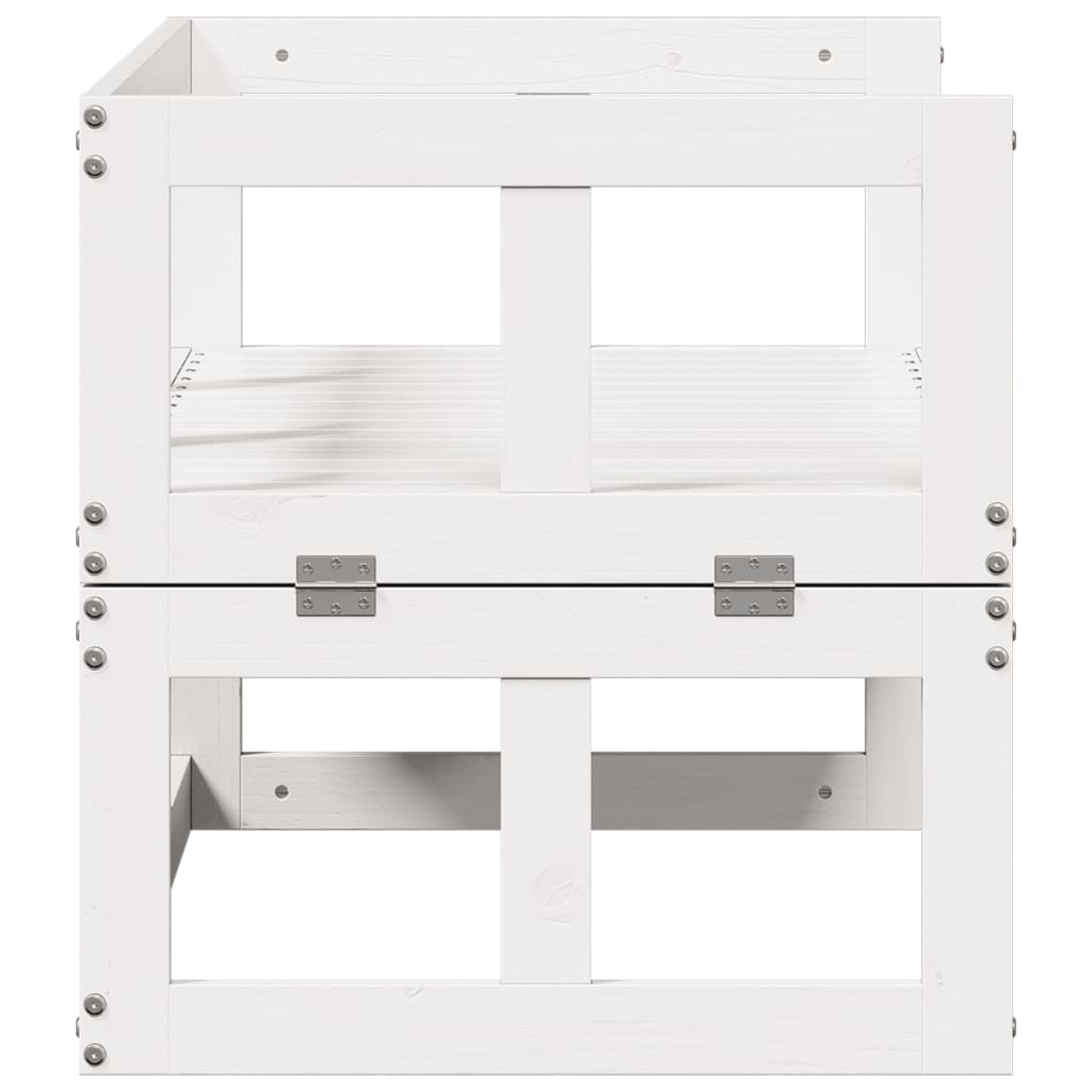 vidaXL Garden Sofa Bench Extendable White Solid Wood Pine
