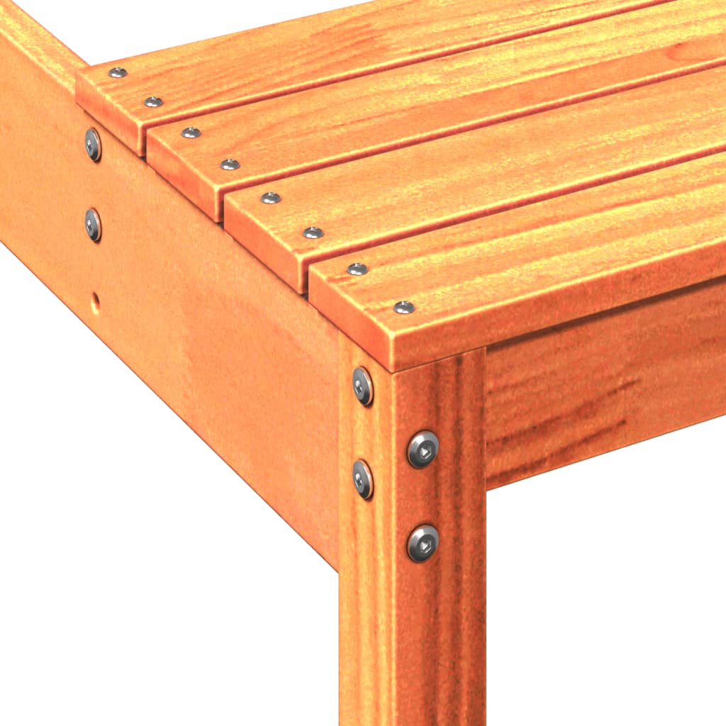 vidaXL Picnic Table Wax Brown 110x134x75 cm Solid Wood Pine - 110 x 134 x 75cm