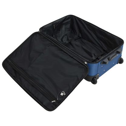 vidaXL 5 Piece Travel Luggage Set Bule Fabric - Blue