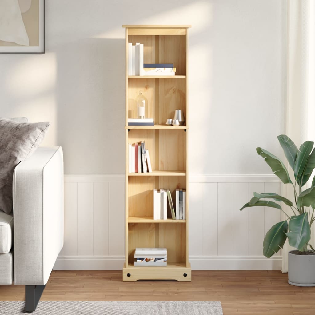 vidaXL Bookcase Corona 46x20x170 cm Solid Wood Pine - Brown