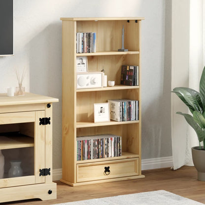 vidaXL CD Cabinet Corona 52x17.5x103 cm Solid Wood Pine - Brown