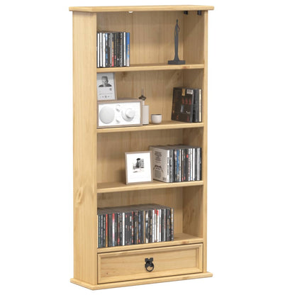 vidaXL CD Cabinet Corona 52x17.5x103 cm Solid Wood Pine - Brown