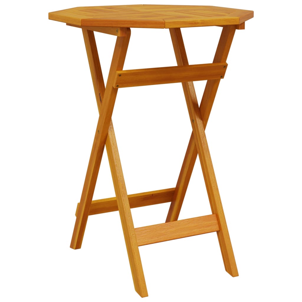 vidaXL Folding Garden Table Ø60x75 cm Solid Wood Acacia - Brown