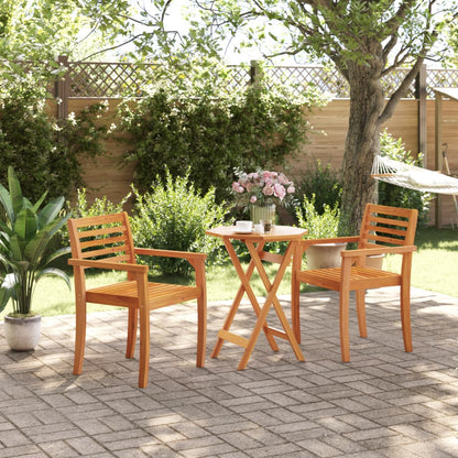 vidaXL Folding Garden Table Ø60x75 cm Solid Wood Acacia - Brown