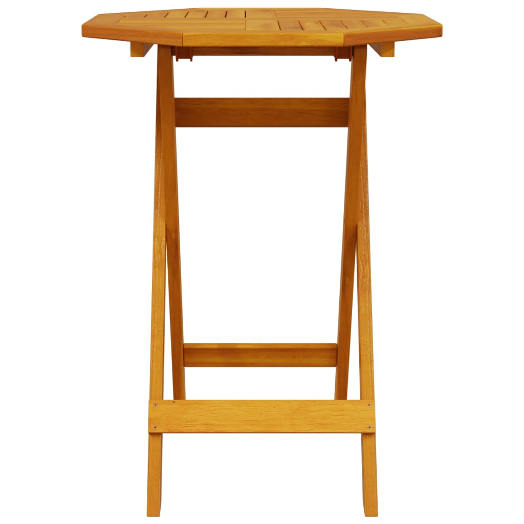 vidaXL Folding Garden Table Ø60x75 cm Solid Wood Acacia - Brown