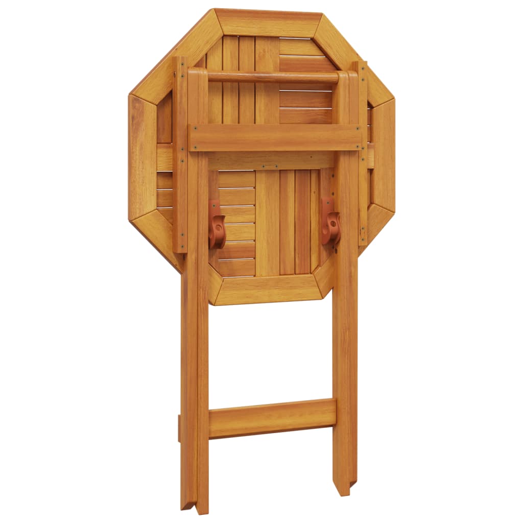 vidaXL Folding Garden Table Ø60x75 cm Solid Wood Acacia - Brown