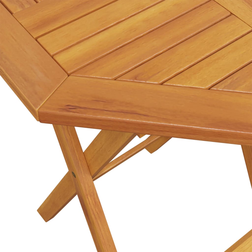 vidaXL Folding Garden Table Ø60x75 cm Solid Wood Acacia - Brown
