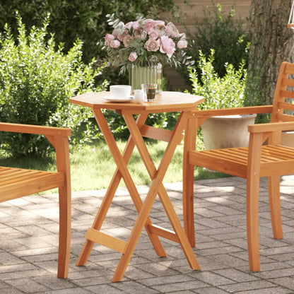 vidaXL Folding Garden Table Ø60x75 cm Solid Wood Acacia - Brown