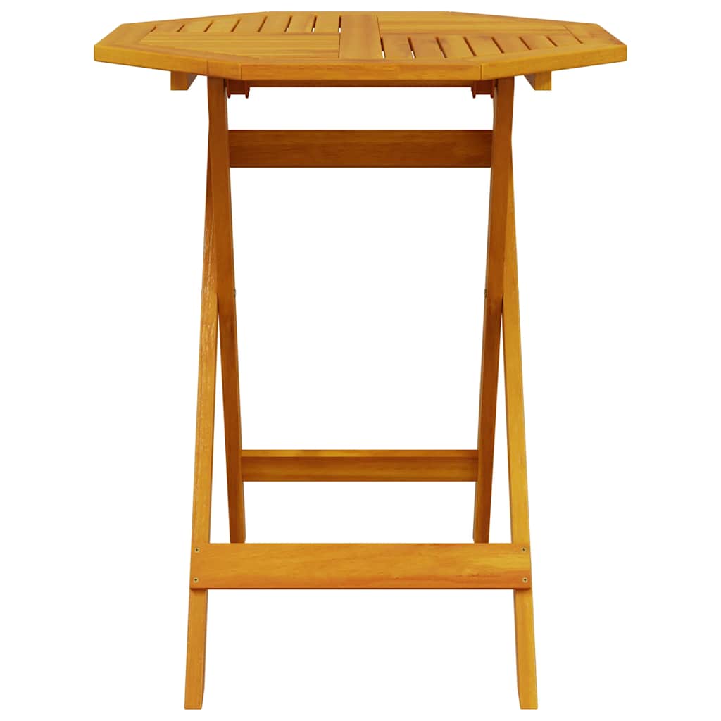 vidaXL Folding Garden Table Ø70x75 cm Solid Wood Acacia - Brown