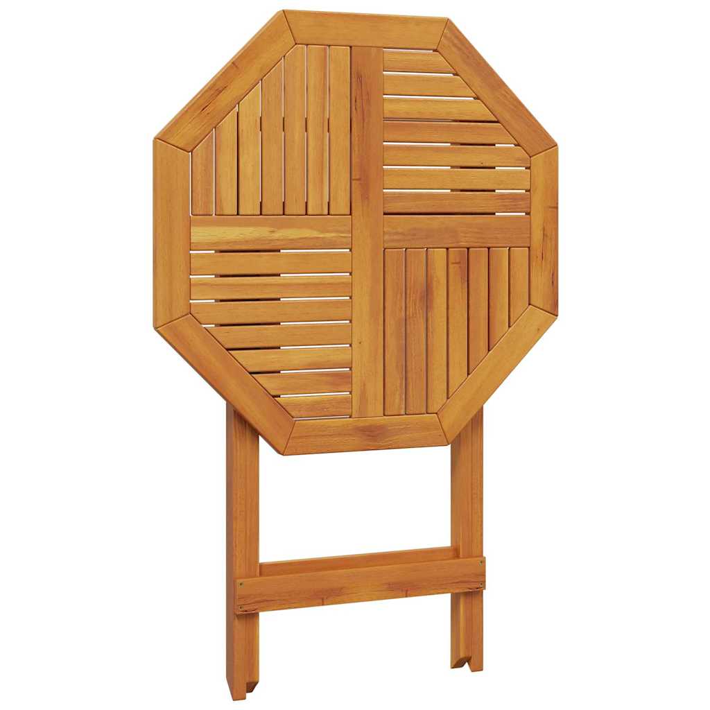 vidaXL Folding Garden Table Ø70x75 cm Solid Wood Acacia - Brown