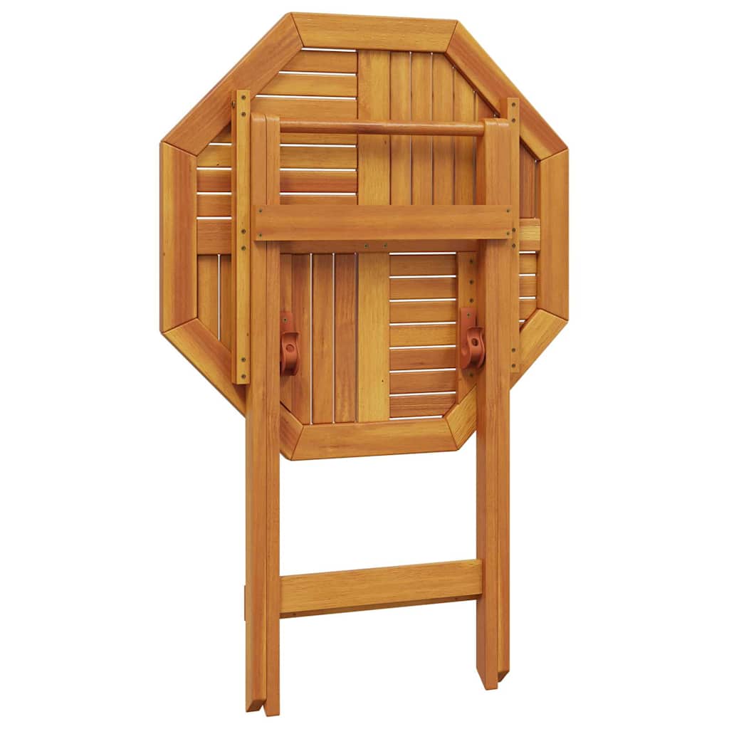 vidaXL Folding Garden Table Ø70x75 cm Solid Wood Acacia - Brown