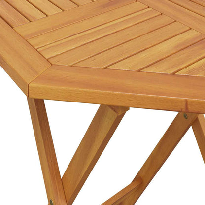 vidaXL Folding Garden Table Ø70x75 cm Solid Wood Acacia - Brown