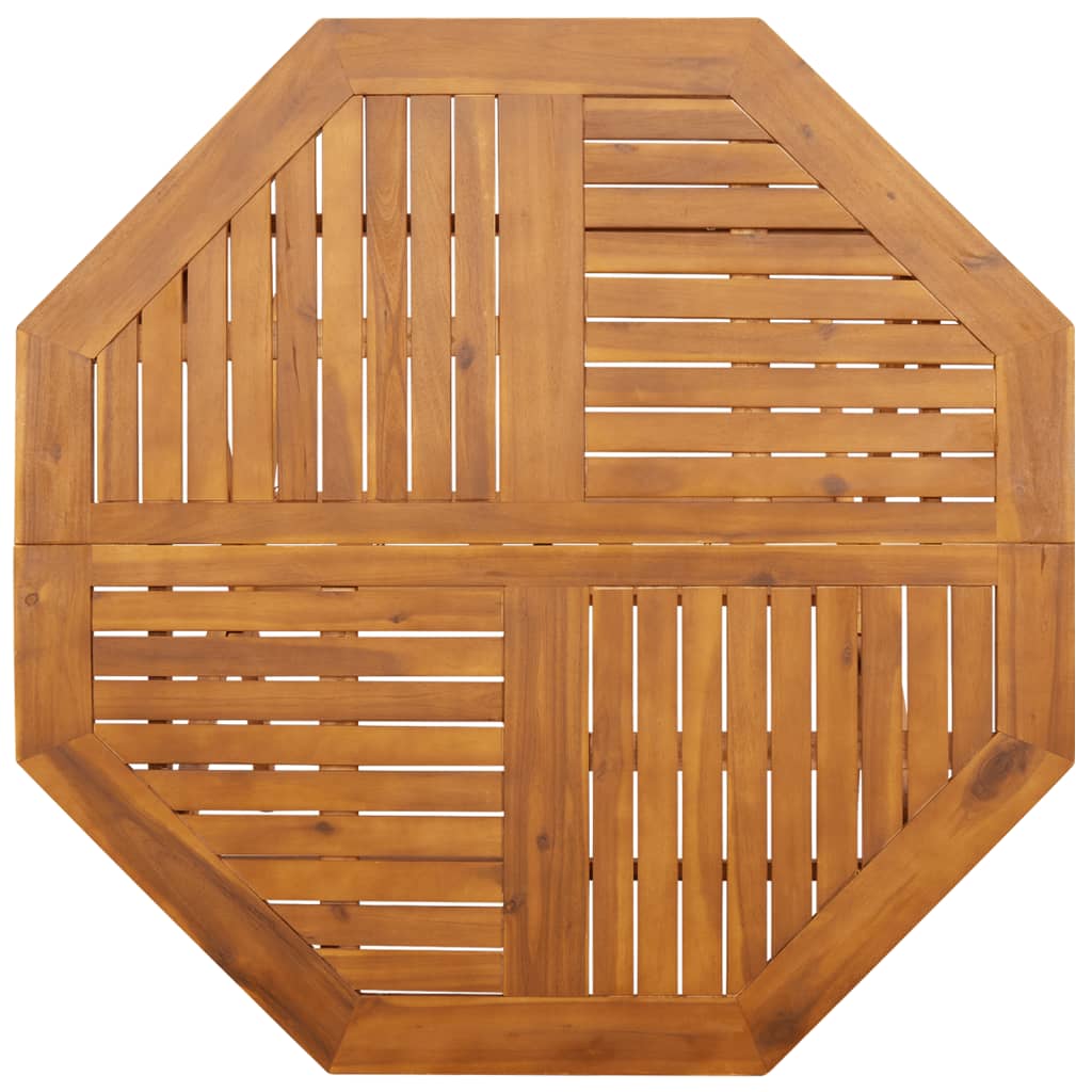 vidaXL Folding Garden Table Ø110x75 cm Solid Wood Acacia - Brown