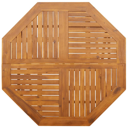 vidaXL Folding Garden Table Ø110x75 cm Solid Wood Acacia - Brown