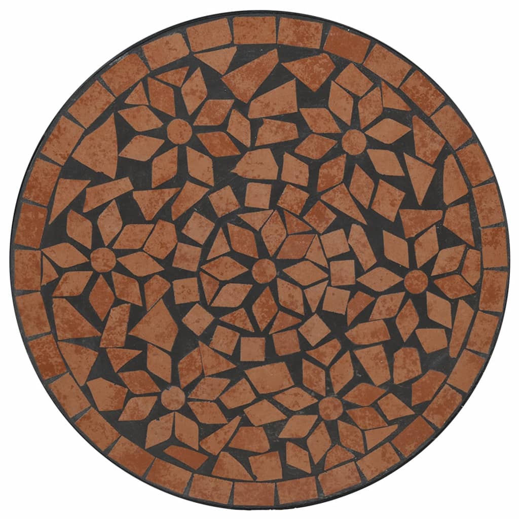 vidaXL Mosaic Bistro Table Terracotta Ø50x70 cm Ceramic - Orange