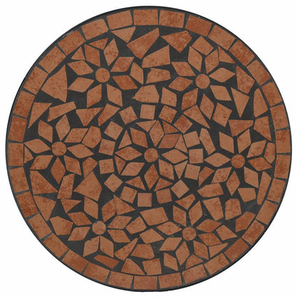 vidaXL Mosaic Bistro Table Terracotta Ø50x70 cm Ceramic - Orange