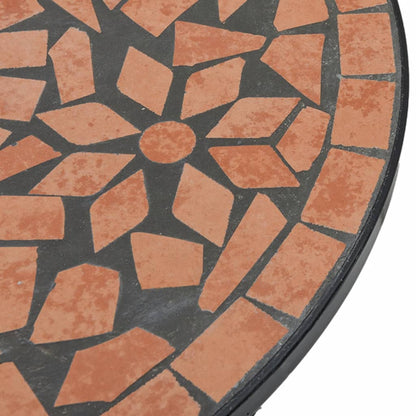 vidaXL Mosaic Bistro Table Terracotta Ø50x70 cm Ceramic - Orange