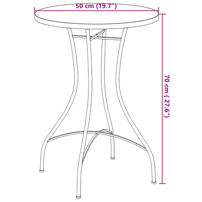 vidaXL Mosaic Bistro Table Terracotta and White Ø50x70 cm Ceramic - Orange - 26154