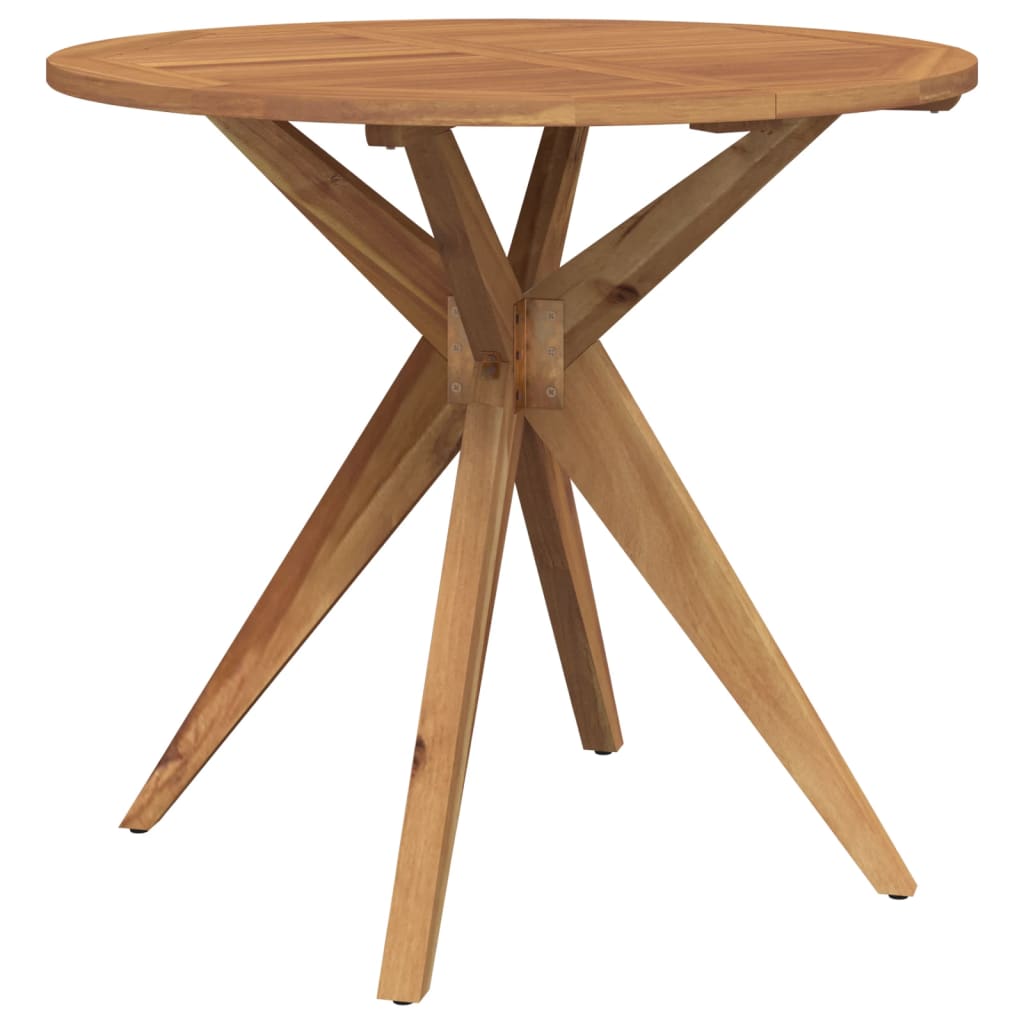 vidaXL Garden Table Round Ø85x75 cm Solid Wood Acacia - Brown