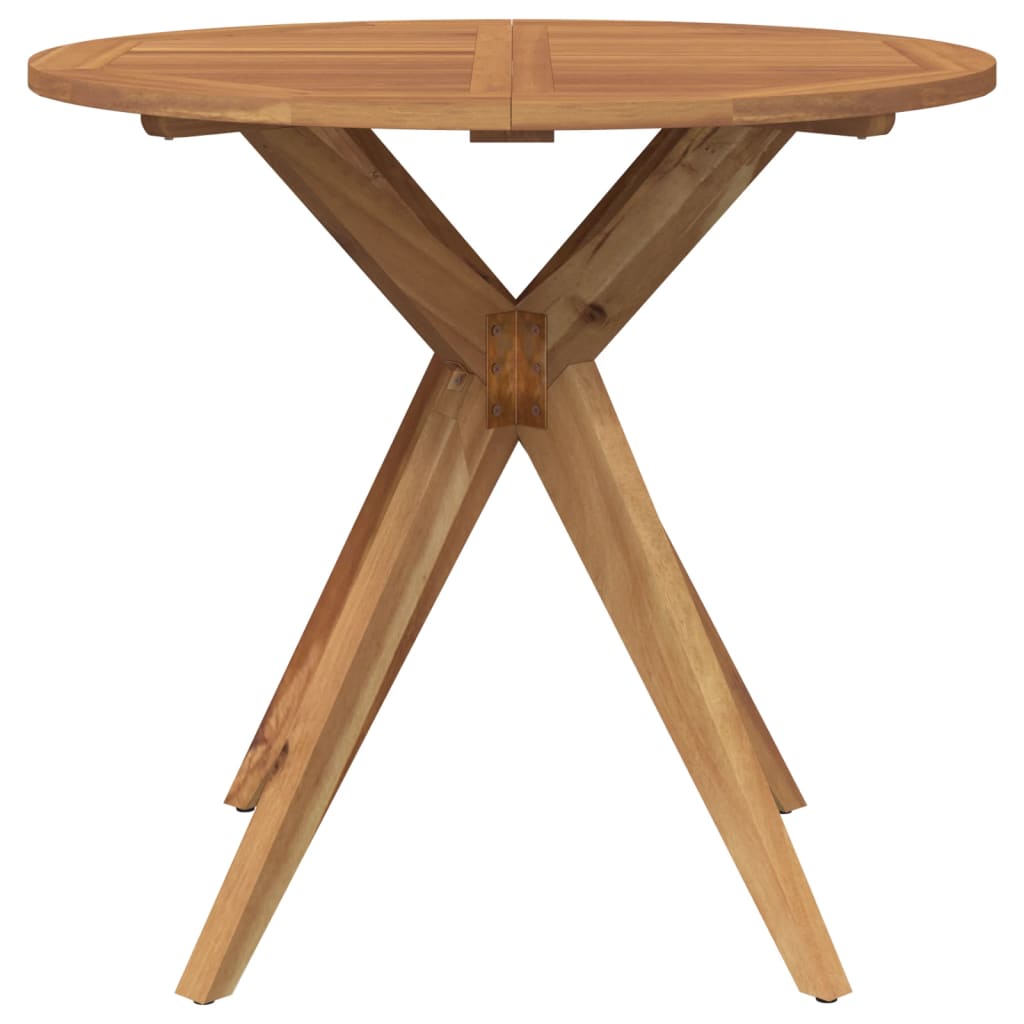 vidaXL Garden Table Round Ø85x75 cm Solid Wood Acacia - Brown