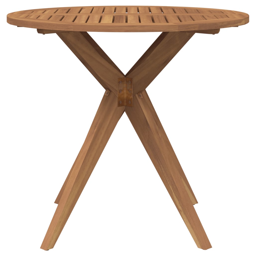 vidaXL Garden Table Round Ø85x75 cm Solid Wood Acacia - Brown