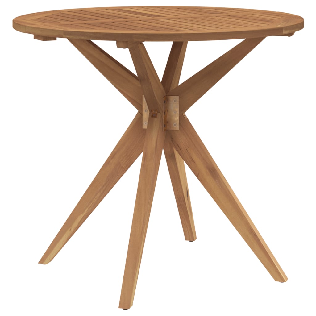 vidaXL Garden Table Round Ø85x75 cm Solid Wood Acacia - Brown