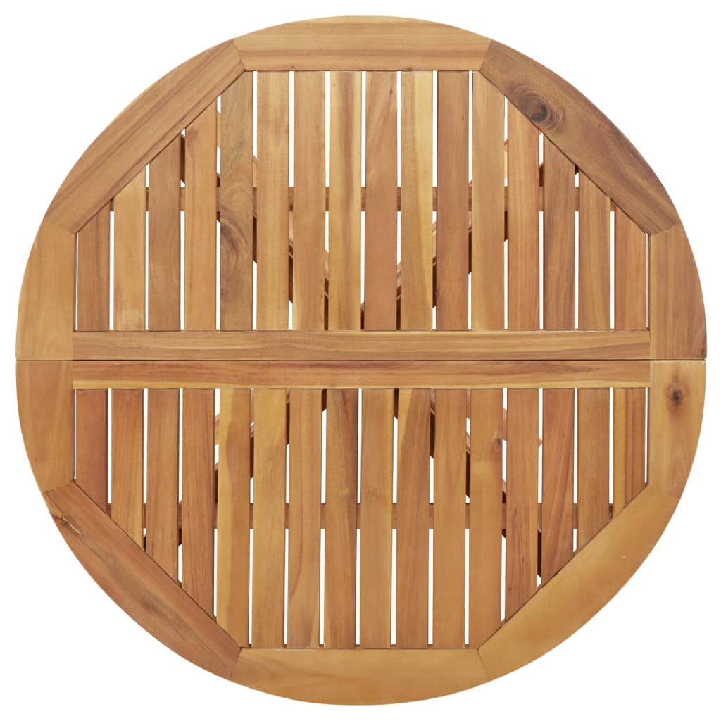 vidaXL Garden Table Round Ø85x75 cm Solid Wood Acacia - Brown