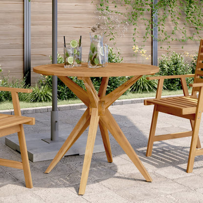 vidaXL Garden Table Round Ø85x75 cm Solid Wood Acacia - Brown