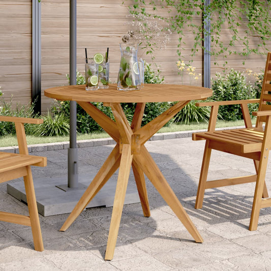 vidaXL Garden Table Round Ø85x75 cm Solid Wood Acacia - Brown