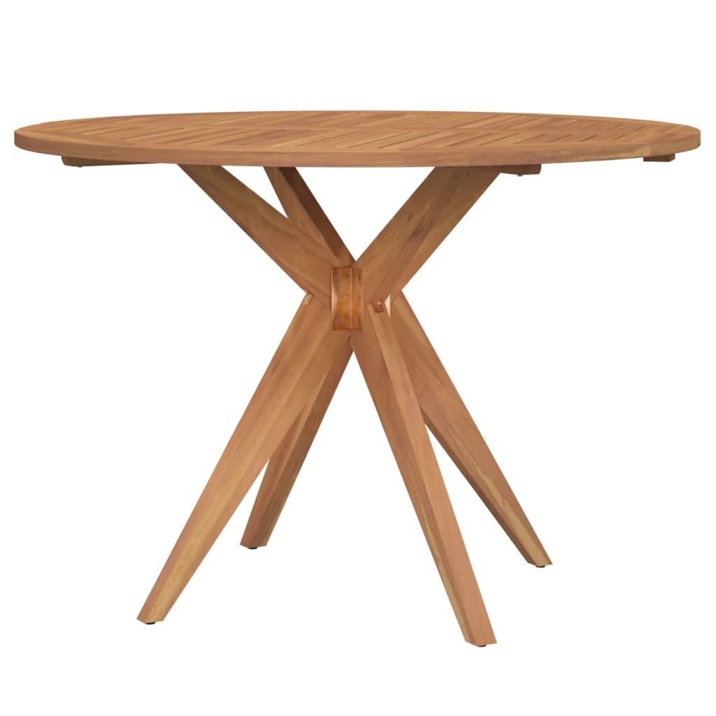 vidaXL Garden Table Round Ø110x75 cm Solid Wood Acacia - Brown