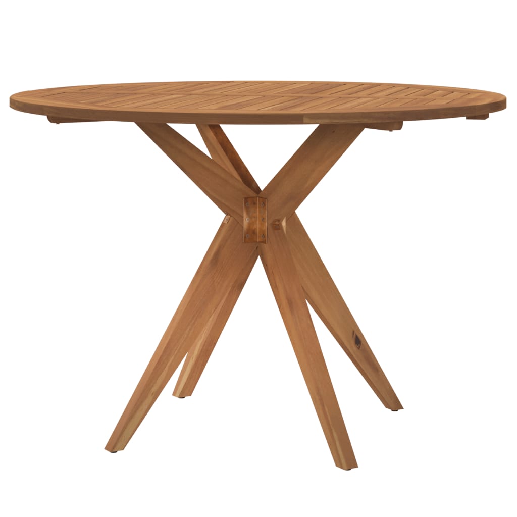 vidaXL Garden Table Round Ø110x75 cm Solid Wood Acacia - Brown