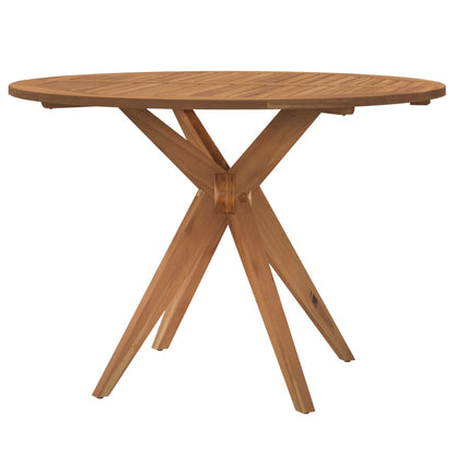 vidaXL Garden Table Round Ø110x75 cm Solid Wood Acacia - Brown