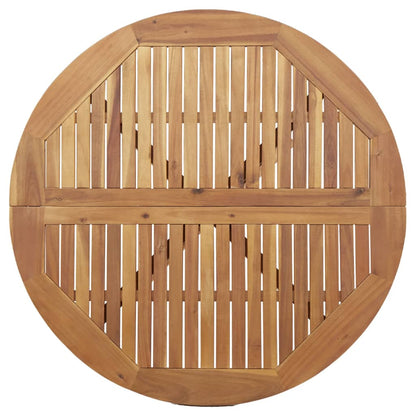 vidaXL Garden Table Round Ø110x75 cm Solid Wood Acacia - Brown