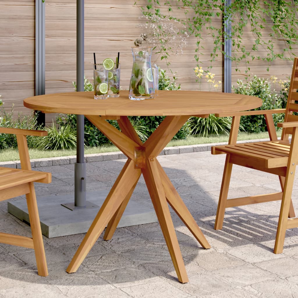 vidaXL Garden Table Round Ø110x75 cm Solid Wood Acacia - Brown