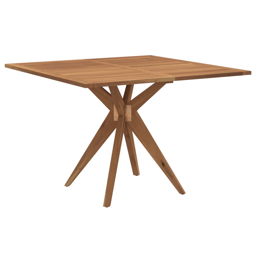 vidaXL Garden Table Square 110x110x75 cm Solid Wood Acacia - Brown