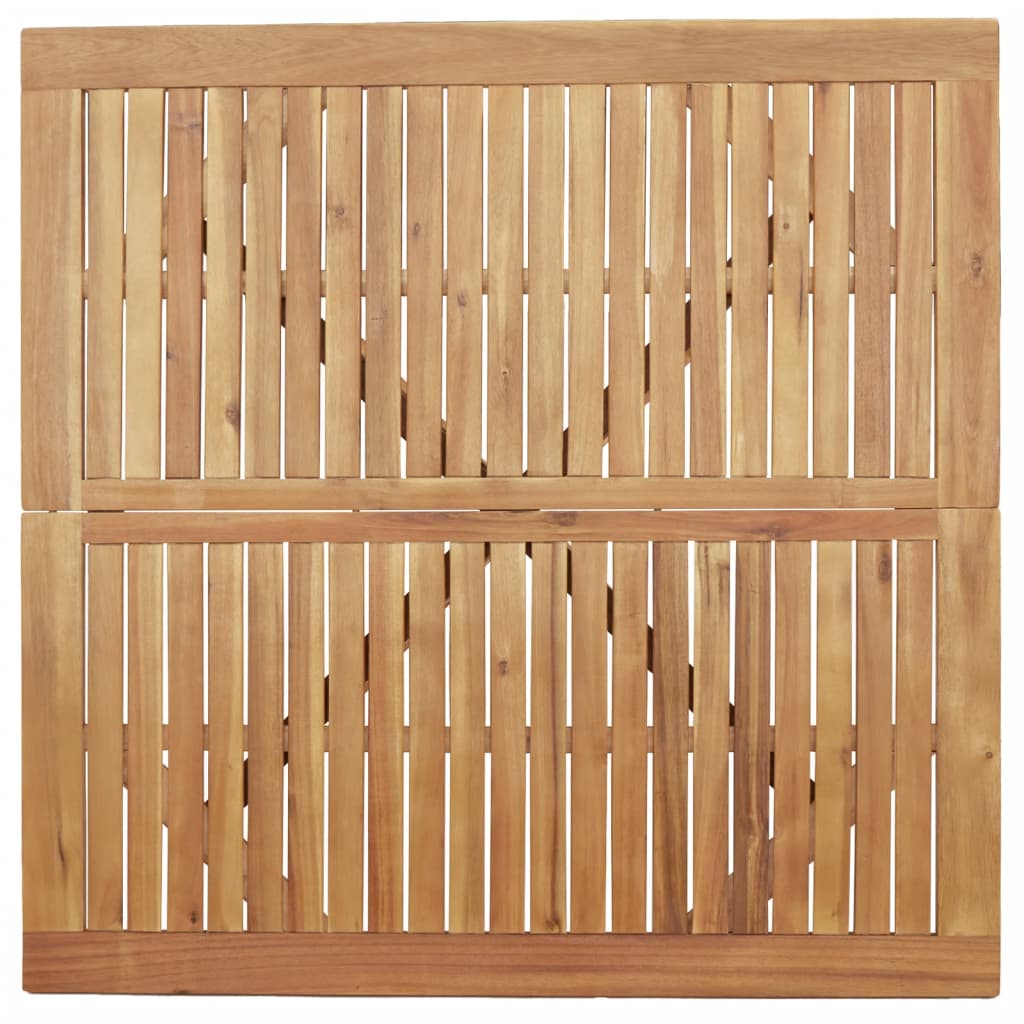 vidaXL Garden Table Square 110x110x75 cm Solid Wood Acacia - Brown