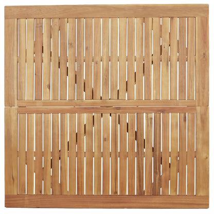 vidaXL Garden Table Square 110x110x75 cm Solid Wood Acacia - Brown