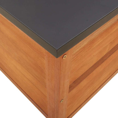 vidaXL Garden Storage Box 60x50x55 cm Solid Wood Eucalyptus - Brown