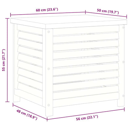 vidaXL Garden Storage Box 60x50x55 cm Solid Wood Eucalyptus - Brown