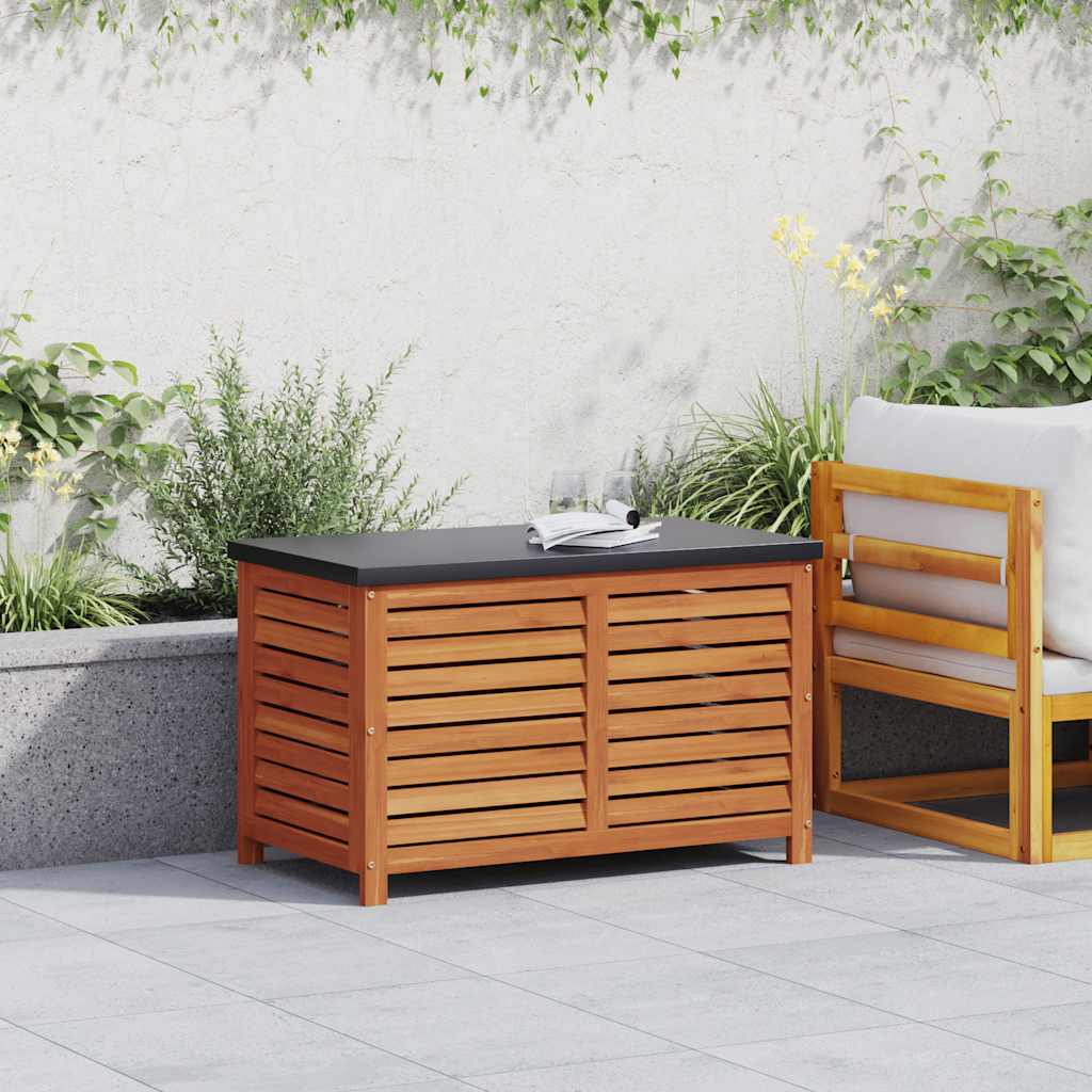 vidaXL Garden Storage Box 90x48x55 cm Solid Wood Eucalyptus - Brown