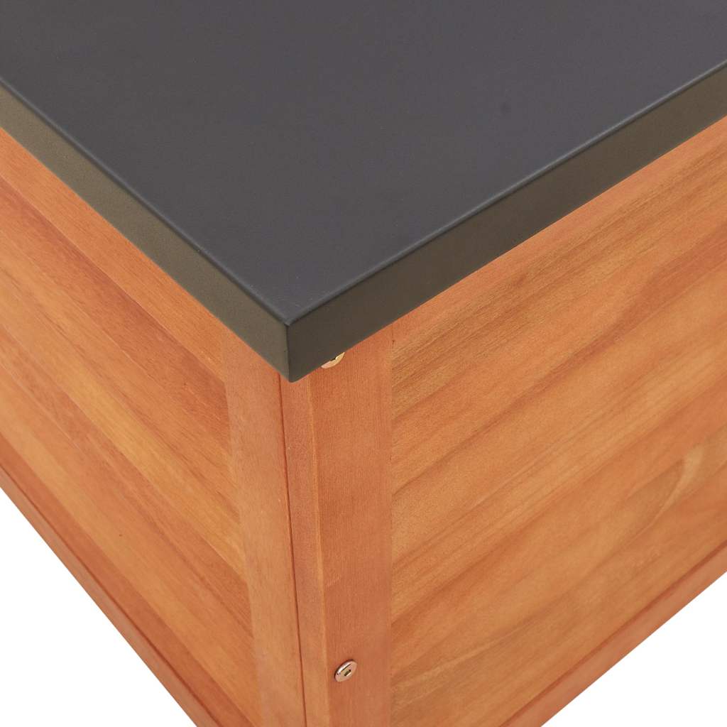 vidaXL Garden Storage Box 90x48x55 cm Solid Wood Eucalyptus - Brown