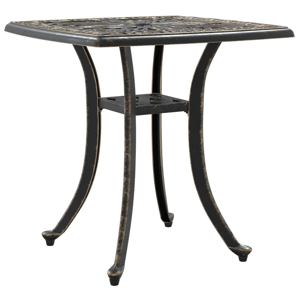 vidaXL Garden Table Bronze 53x53x53 cm Cast Aluminium - Brown