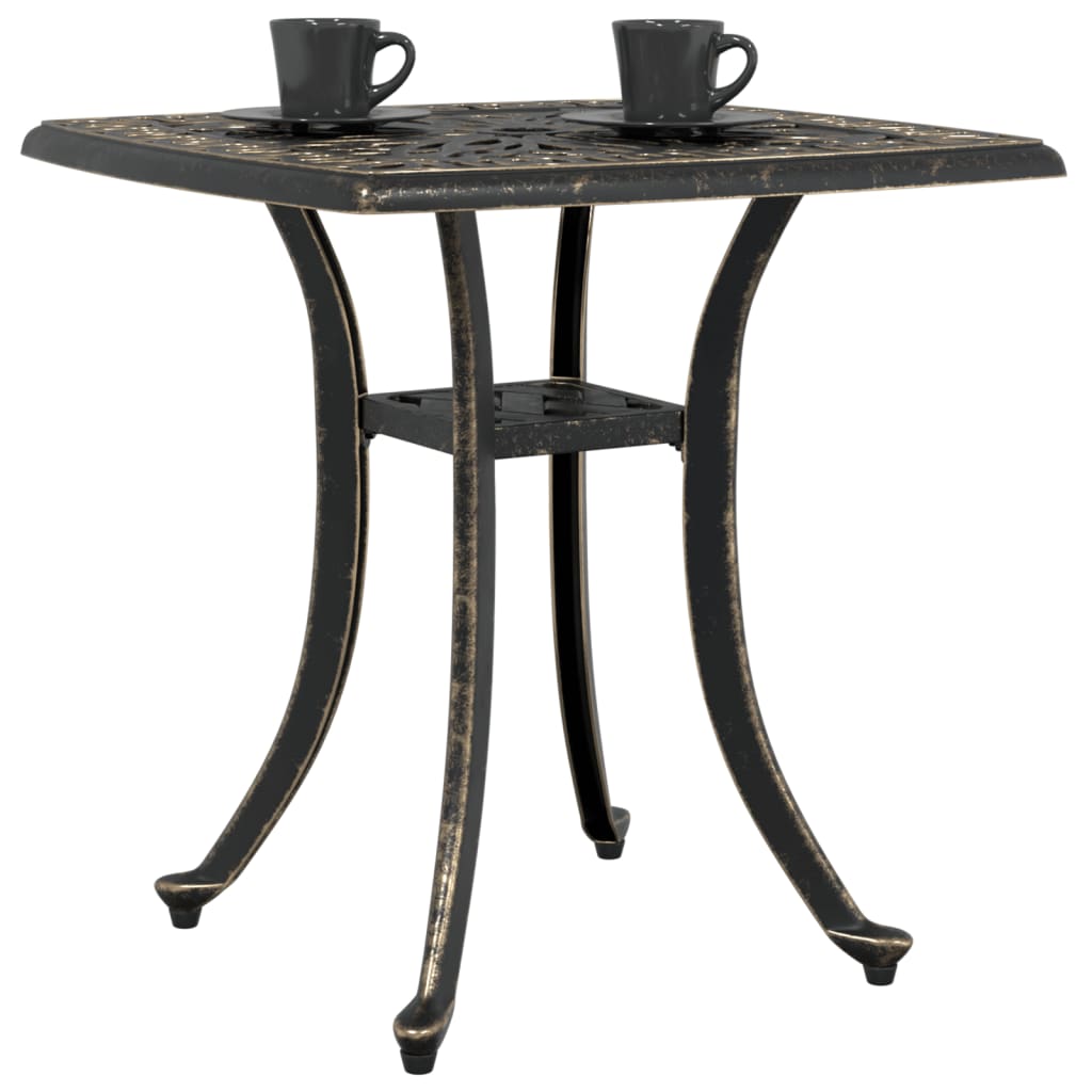 vidaXL Garden Table Bronze 53x53x53 cm Cast Aluminium - Brown
