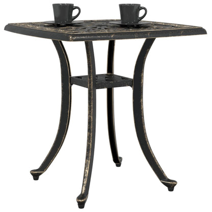 vidaXL Garden Table Bronze 53x53x53 cm Cast Aluminium - Brown