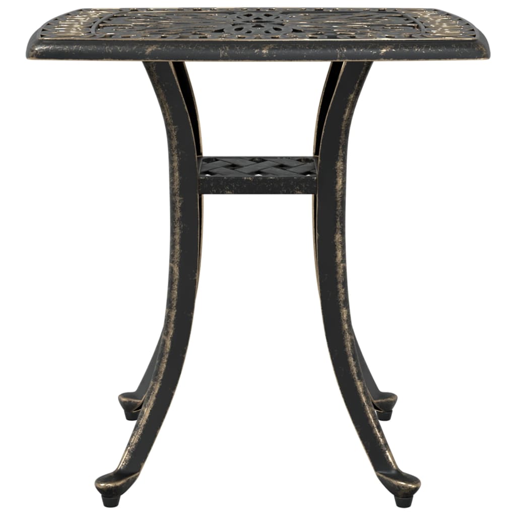 vidaXL Garden Table Bronze 53x53x53 cm Cast Aluminium - Brown