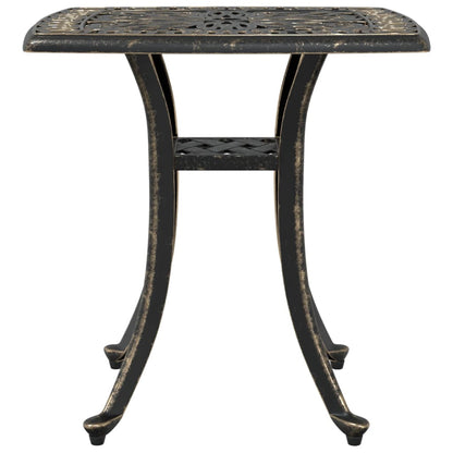 vidaXL Garden Table Bronze 53x53x53 cm Cast Aluminium - Brown