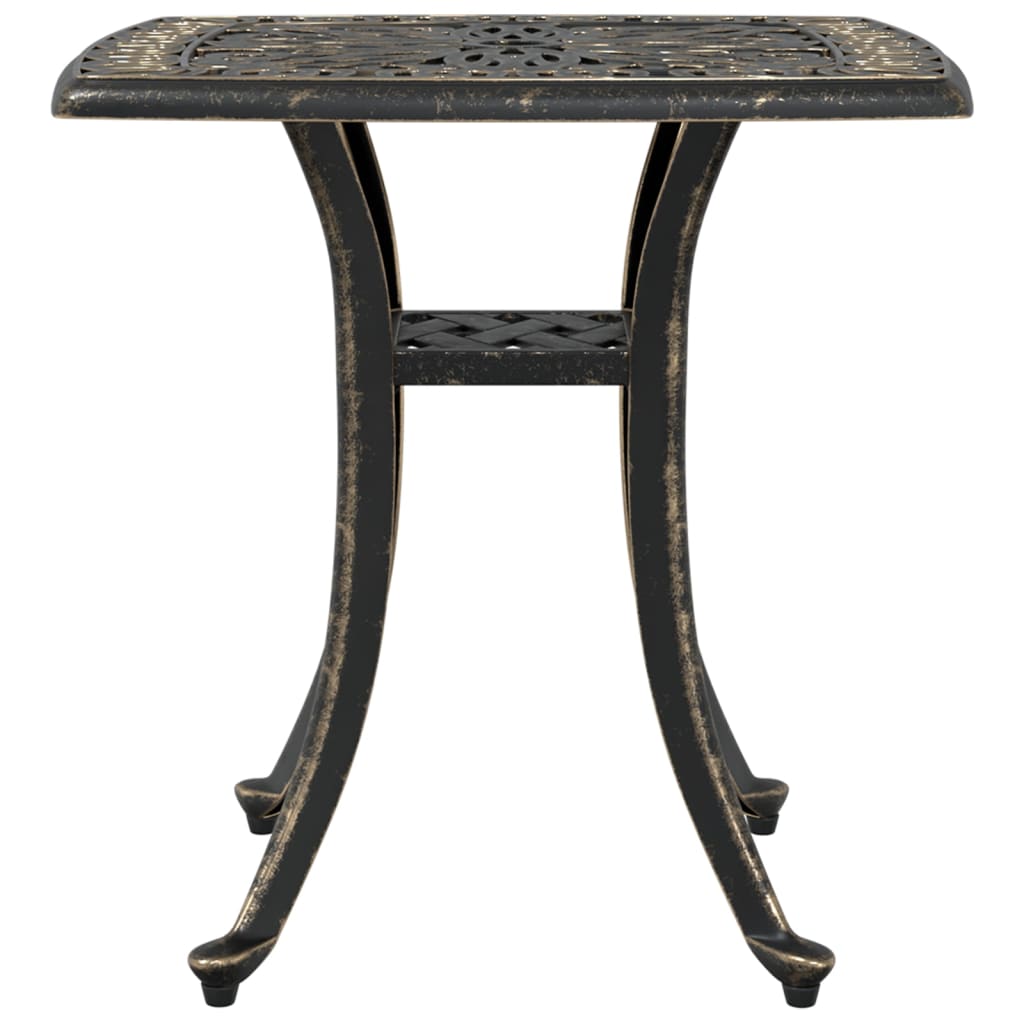vidaXL Garden Table Bronze 53x53x53 cm Cast Aluminium - Brown