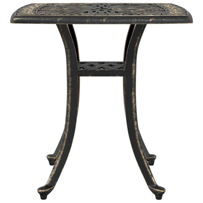 vidaXL Garden Table Bronze 53x53x53 cm Cast Aluminium - Brown