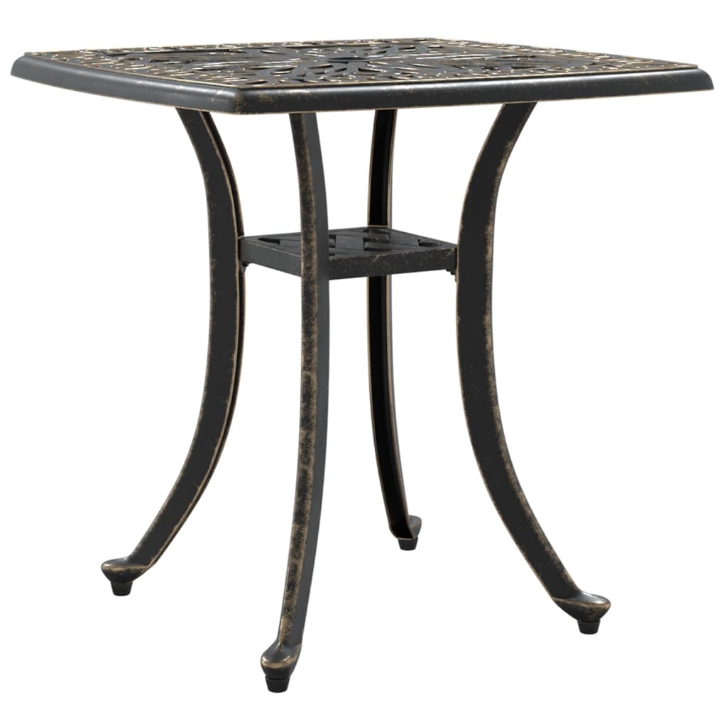 vidaXL Garden Table Bronze 53x53x53 cm Cast Aluminium - Brown